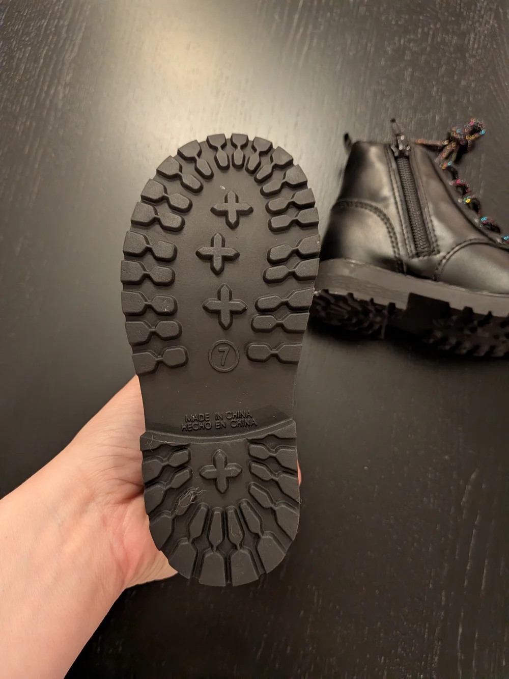 Old Navy Black Kids Lace-Up Ankle Boots